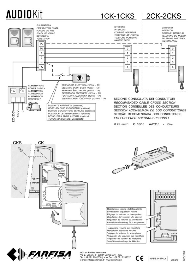 4 Wire Intercom System Wiring Diagram
