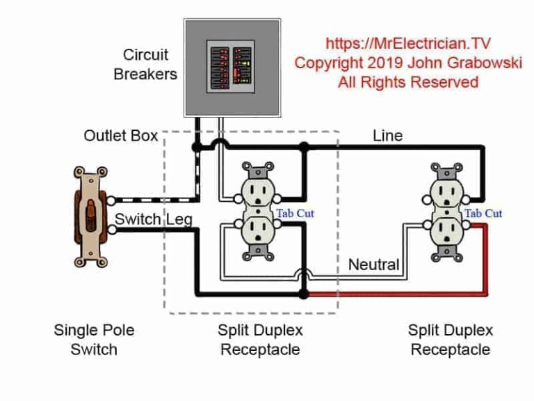 Wiring A Switched Outlet Diagram