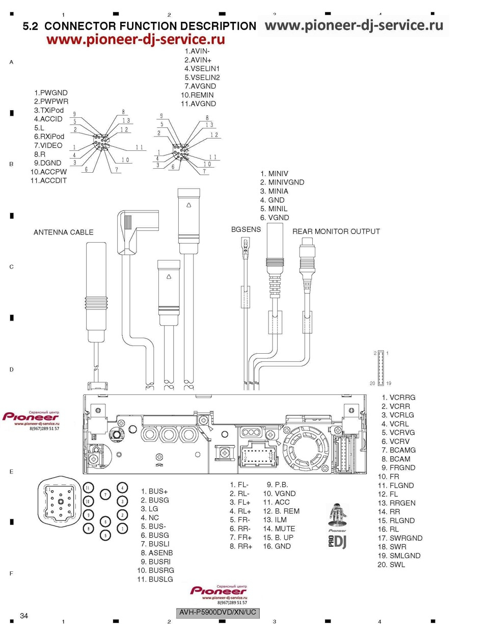Pioneer Avh-521Ex Wiring Diagram
