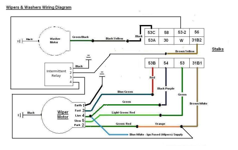 Universal Wiper Switch Wiring Diagram