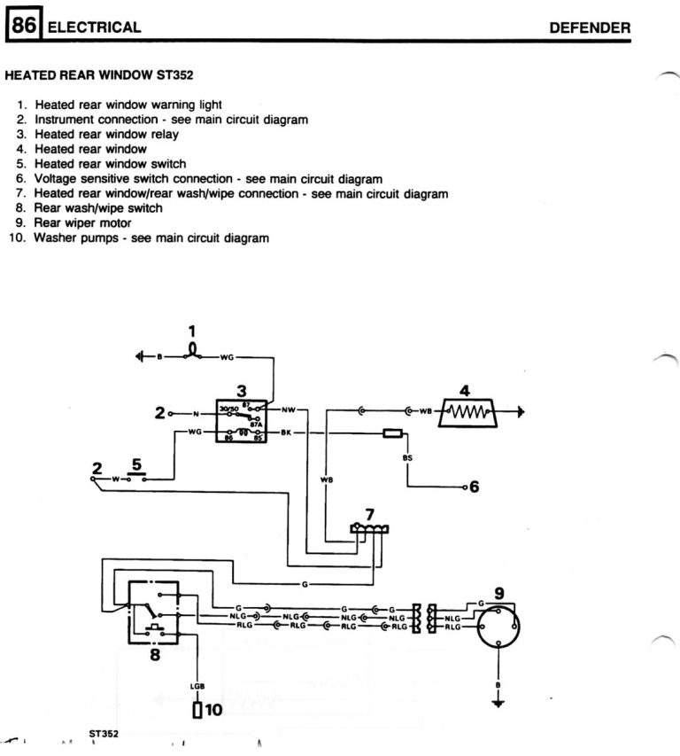 Rear Wiper Motor Wiring Diagram