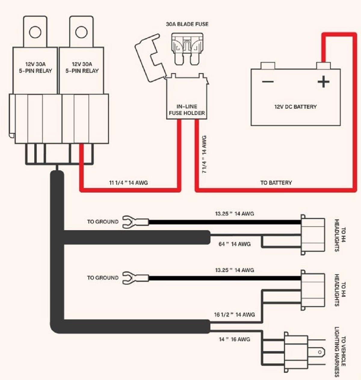 Dual Headlamp Relay Wiring Diagram