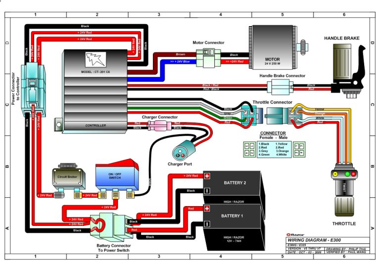 Electric Scooter Controller Wiring Diagram