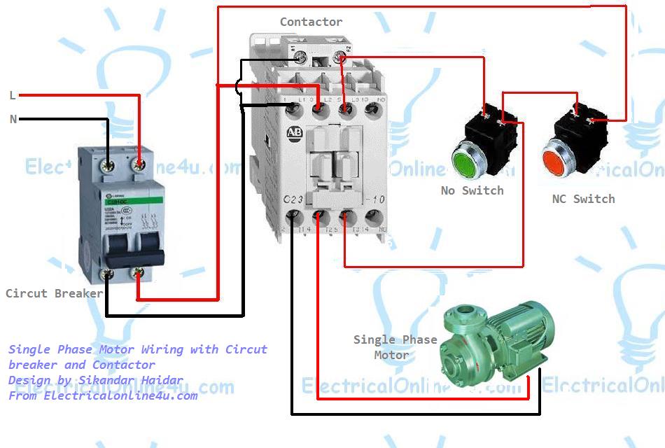 Single Phase Contactor With Overload Wiring Diagram