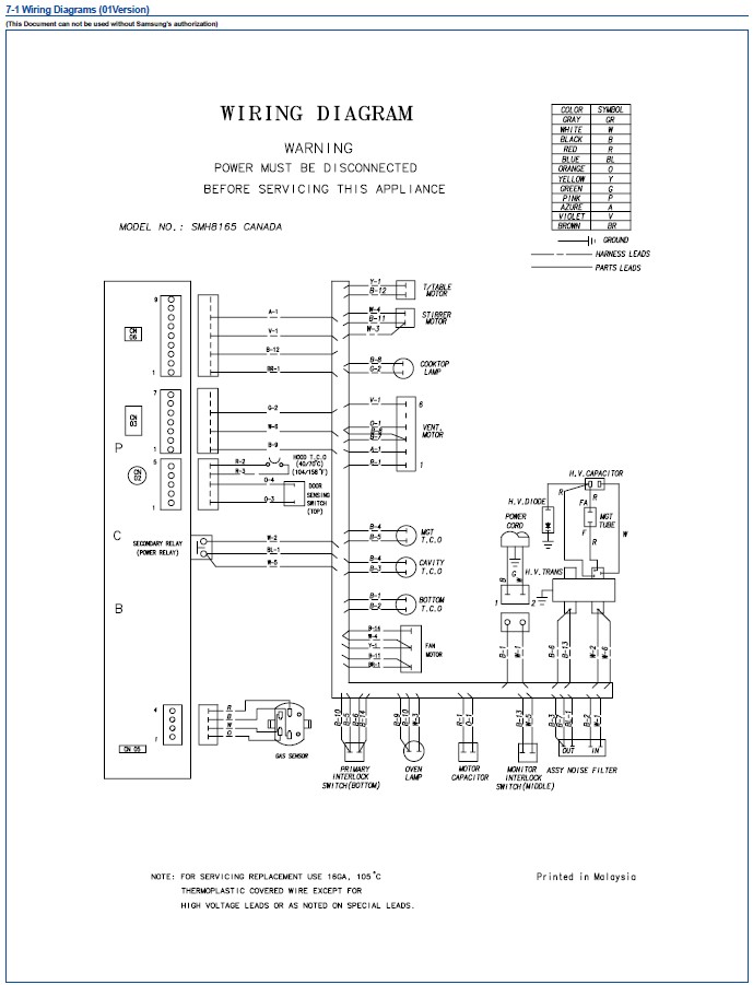 Microwave Capacitor Wiring Diagram