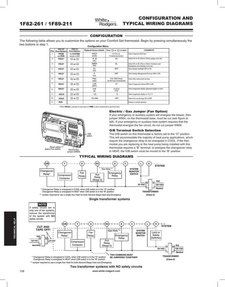White Rodgers 586-902 Wiring Diagram
