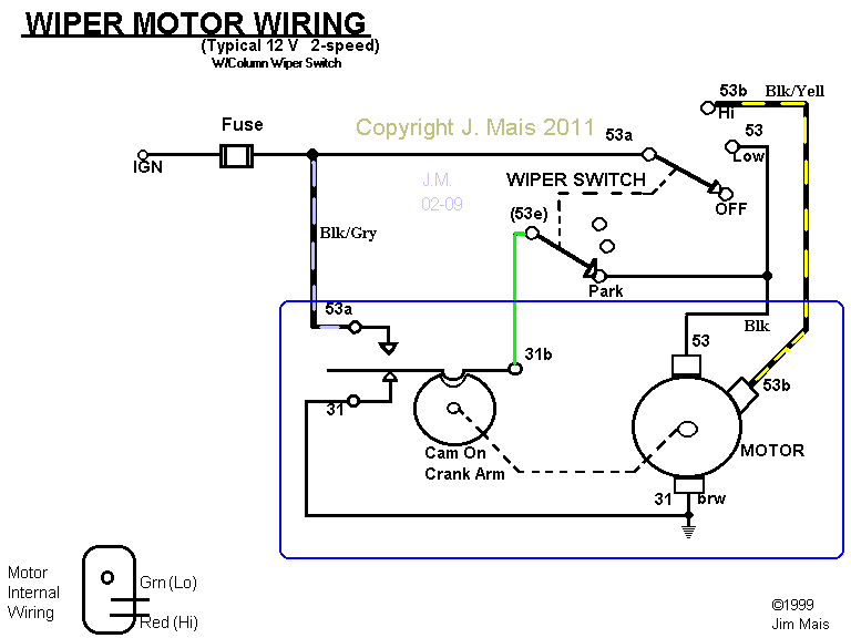 Gm Wiper Motor Wiring Diagram