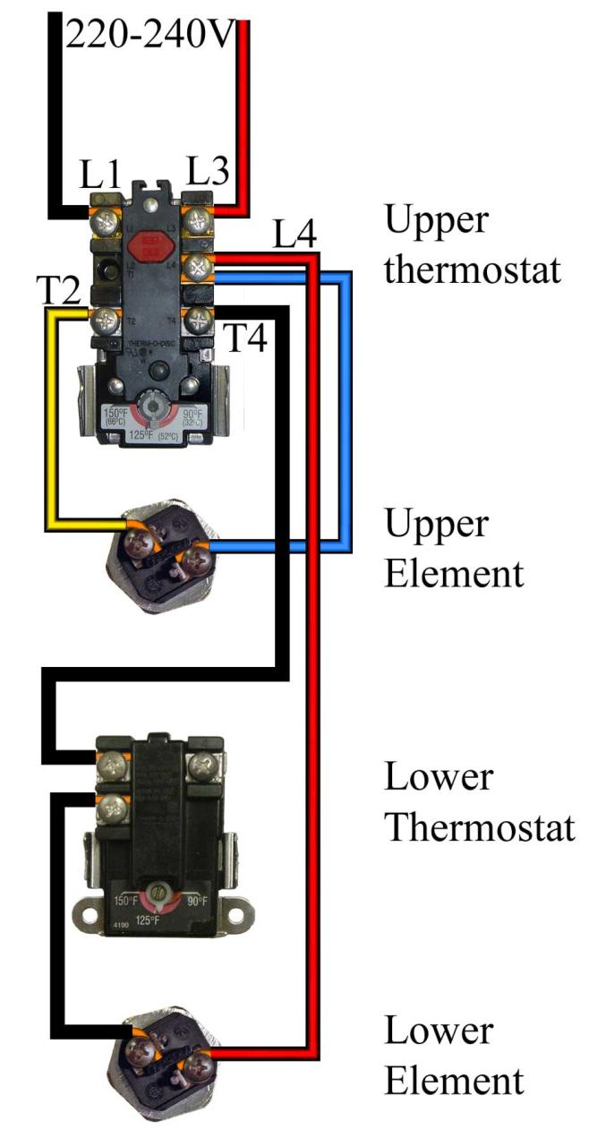 240V Water Heater Wiring Diagram