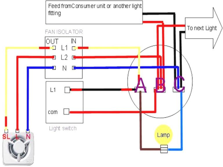 5 Wire Ceiling Fan Switch Wiring Diagram