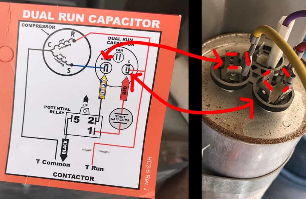 Wiring Diagram For Air Conditioner Capacitor