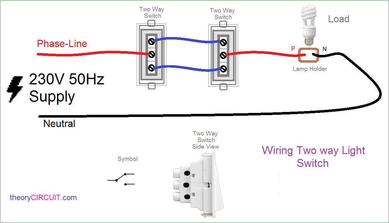 Two way Light Switch Connection
