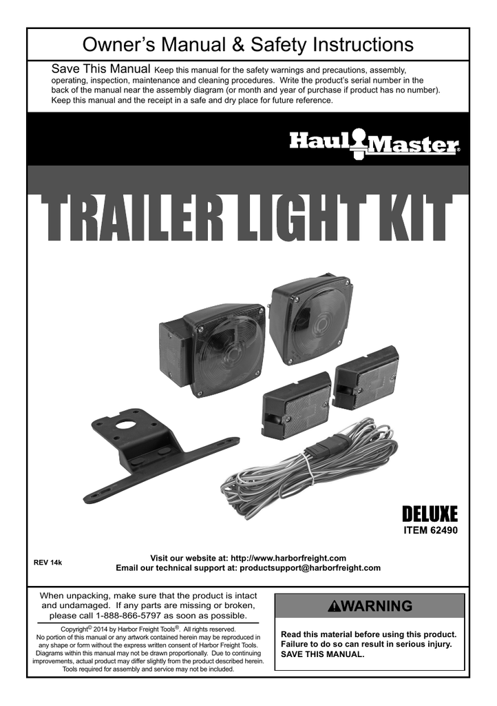 Harbor Freight Trailer Light Kit Wiring Diagram