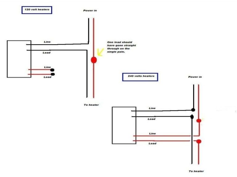 240V Single Pole Thermostat Wiring Diagram