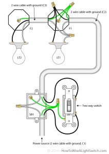 Diagram For Wiring Two Light Switches From One Power Supply To Another