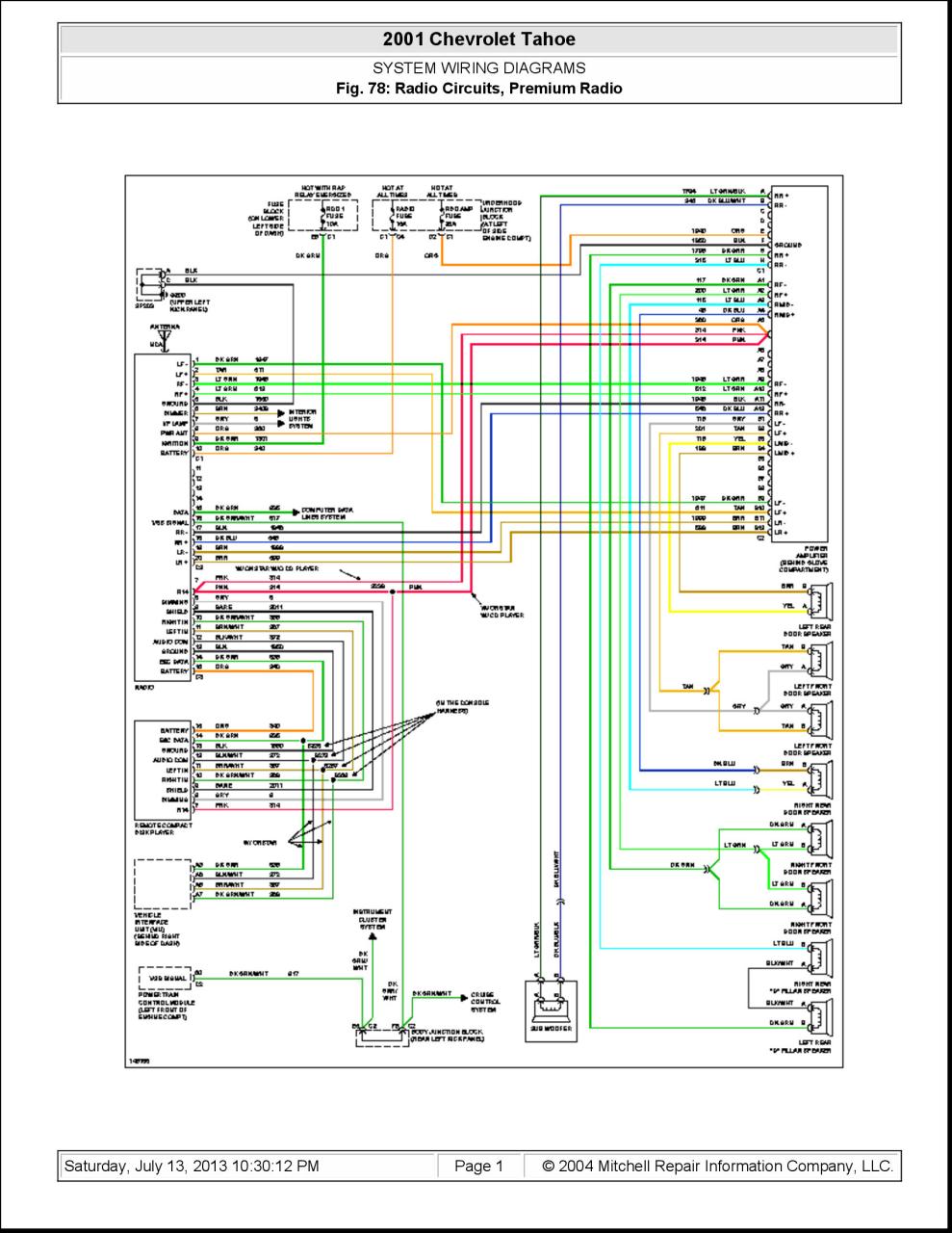 2004 Chevy Tahoe Radio Wiring Diagram Cadician's Blog
