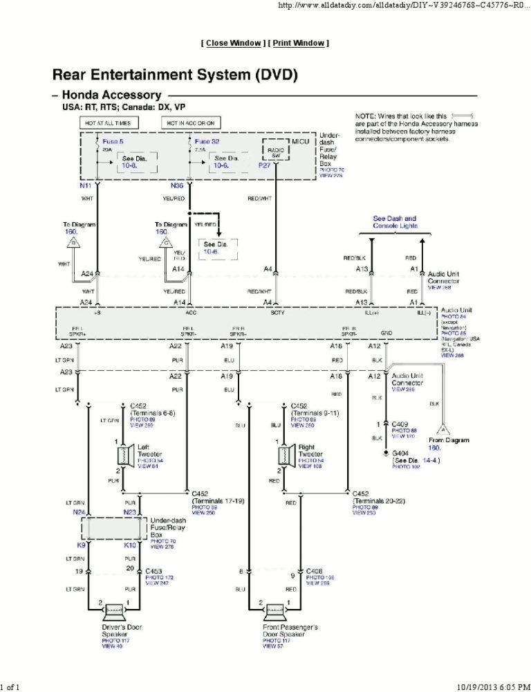 2006 Honda Ridgeline Stereo Wiring Diagram