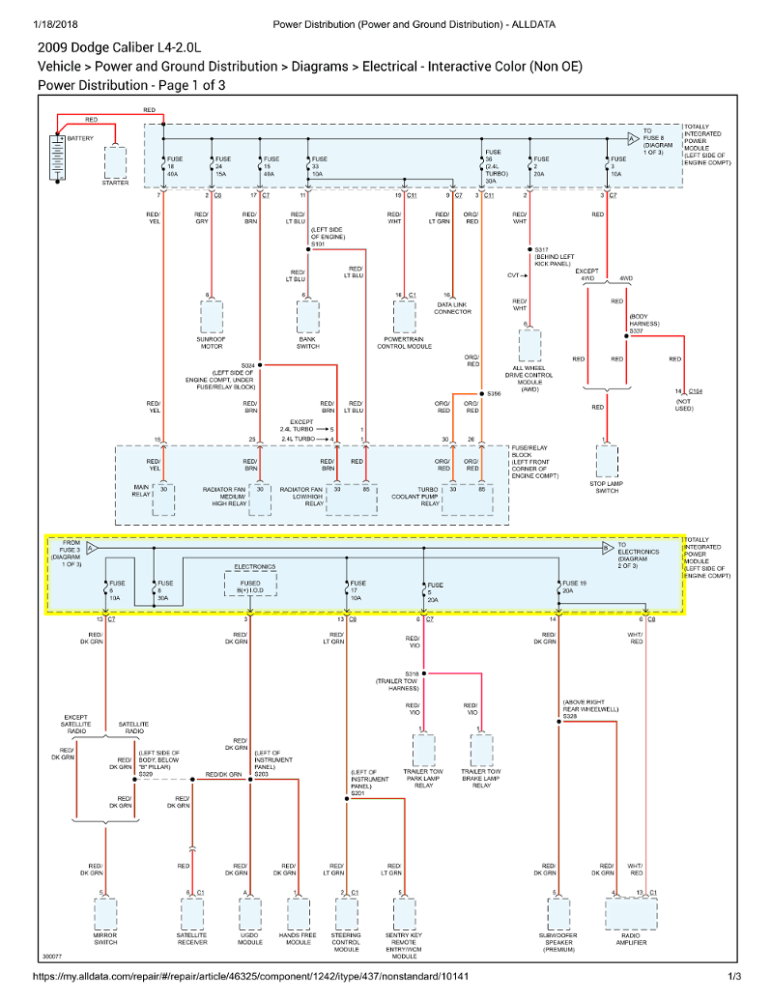 07 Dodge Caliber Headlight Wiring Diagram Wiring Diagram and Schematic