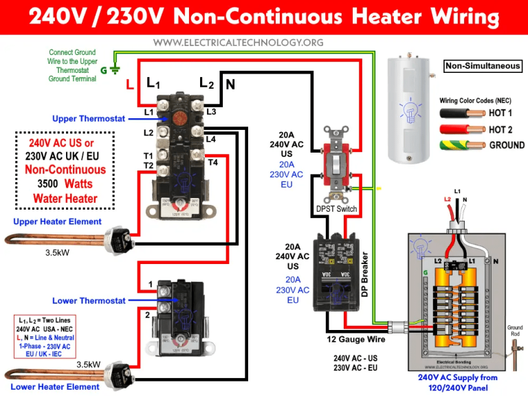 2 Way Water Heater Switch Diagram