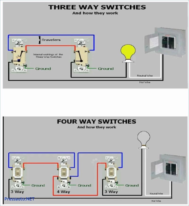 3 Way Switch With 4 Lights Diagram