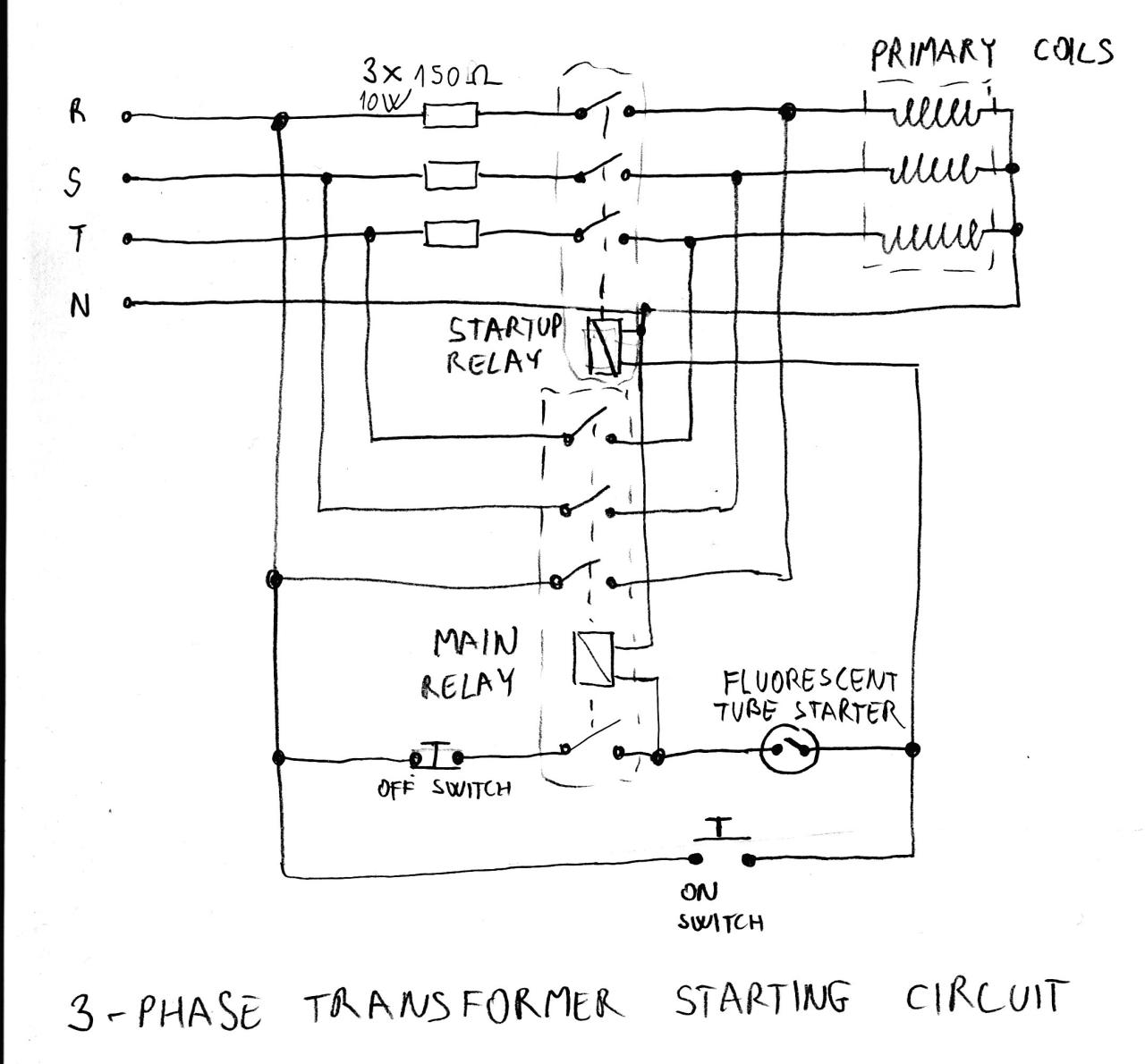 Wiring 3 Phase Transformer Connection Diagram
