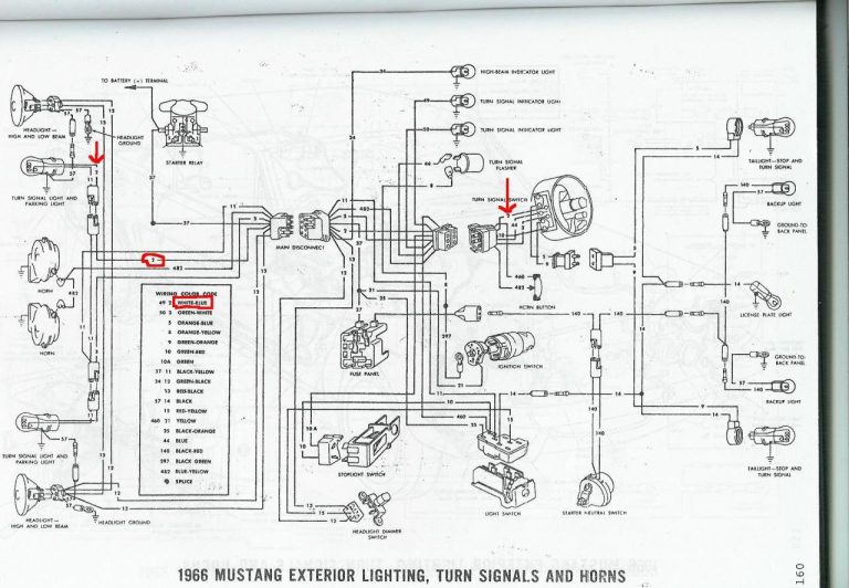 1966 Mustang Headlight Wiring Diagram
