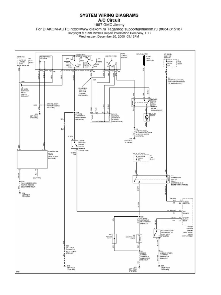 1997 Chevy Blazer Wiring Diagram