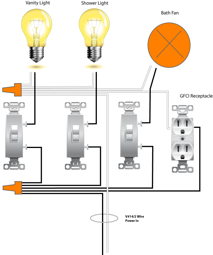 Bathroom Fan And Light Switch Wiring Diagram