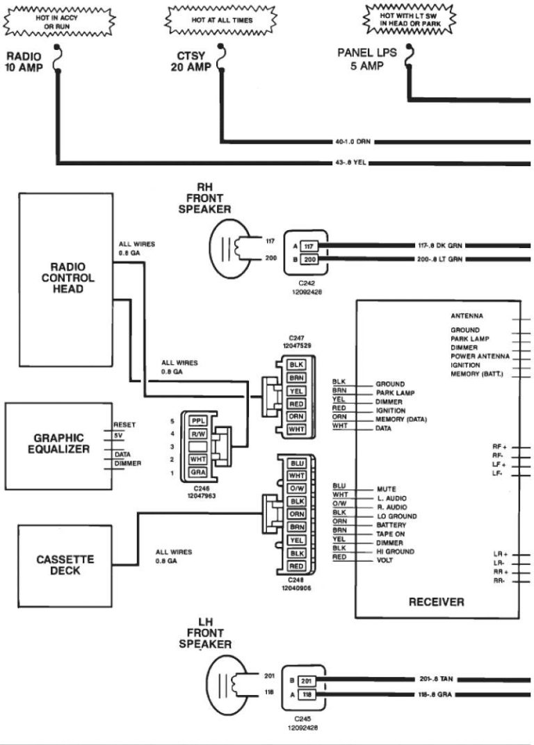 1993 Chevy S10 Radio Wiring Diagram