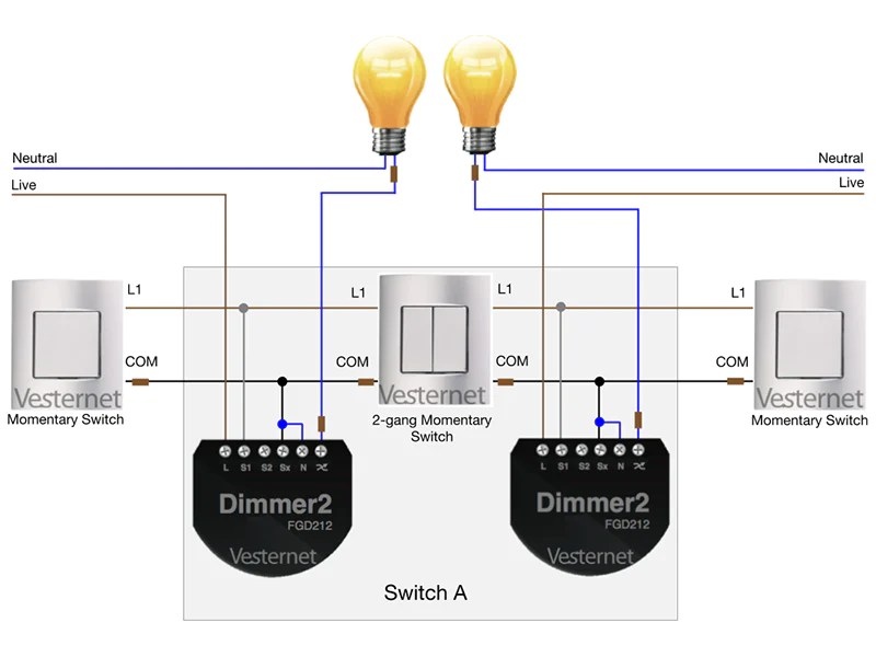 2 Gang 2 Way Light Switch Wiring Diagram Wiring Diagram Schemas