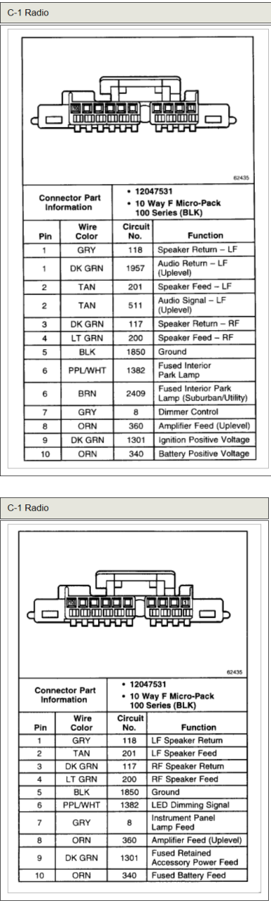2007 Chevy Tahoe Stereo Wiring Diagram
