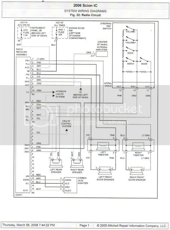 2008 Scion Xb Wiring Diagram