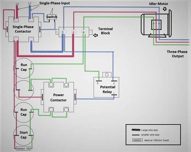3 Phase Rotary Converter Wiring Diagram