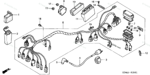 Honda ATV 2003 OEM Parts Diagram for Wire Harness (TRX350TE/FE