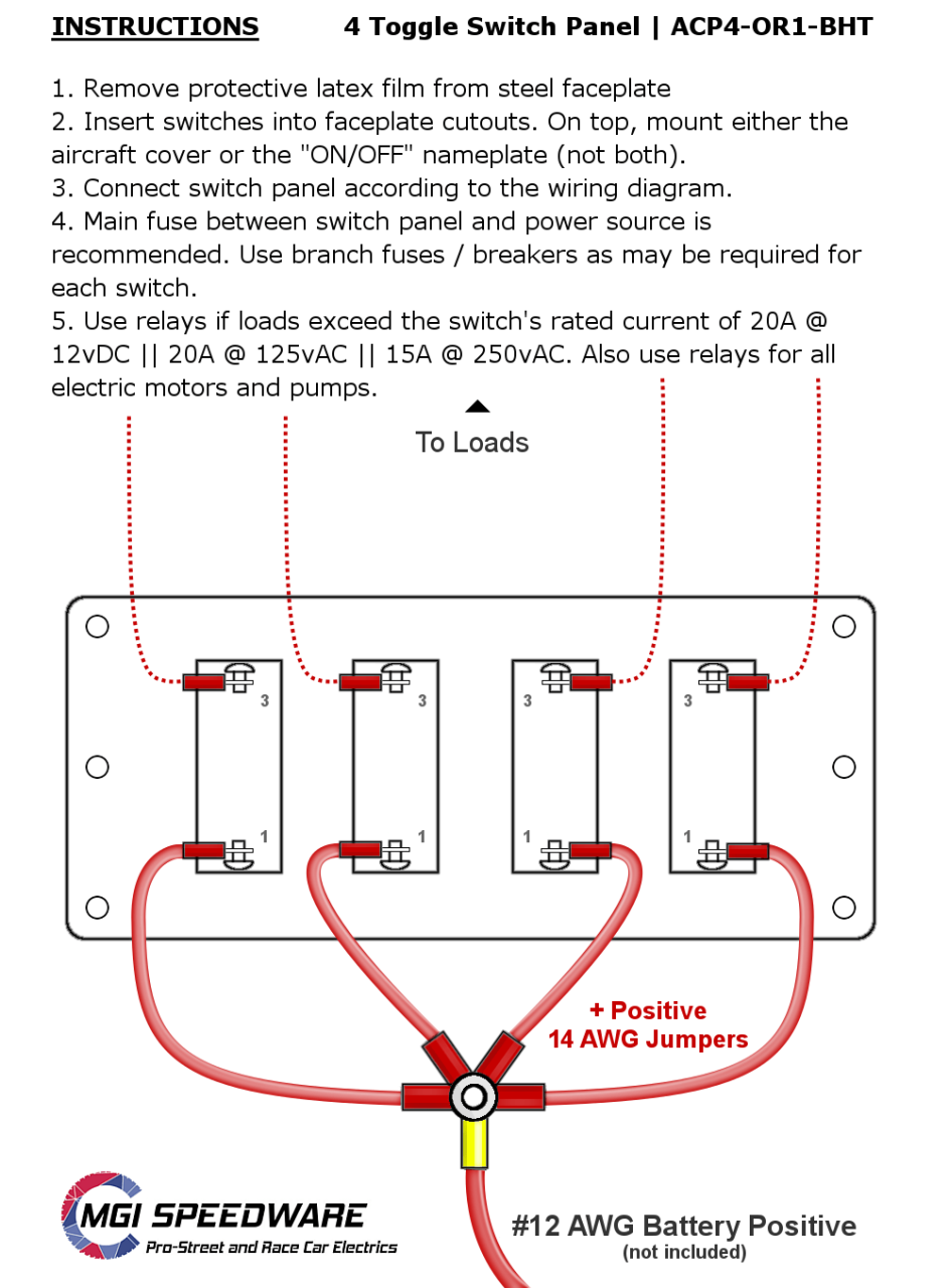 4 Pin Carling Switch Wiring Diagram