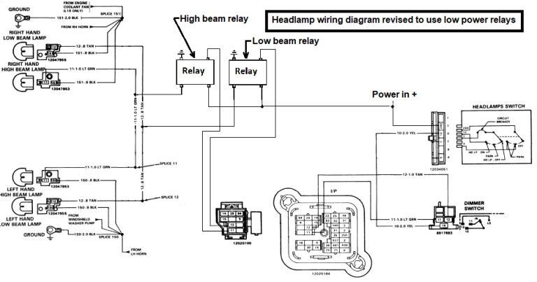 H6024 Headlight Wiring Diagram