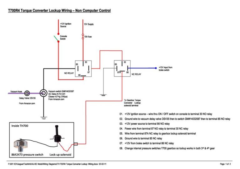 700R4 Torque Converter Lockup Wiring Diagram