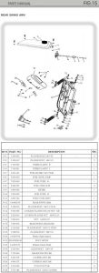 TrailMaster Gokart Parts, Rear Swing Arm for Mini XRX XRS Gokart