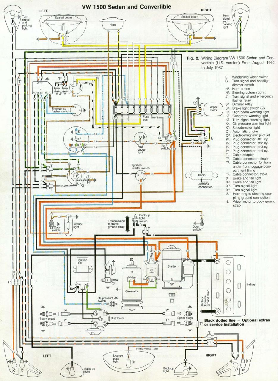 1970 Vw Beetle Ignition Switch Wiring Diagram