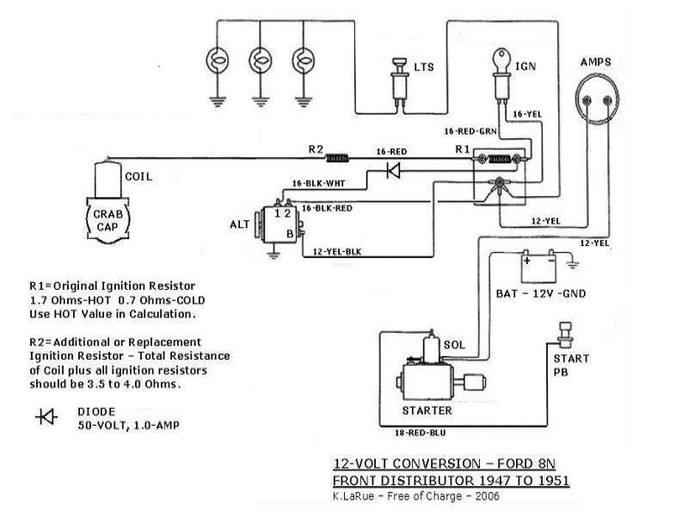 1952 Ford 8N Tractor Wiring Diagram