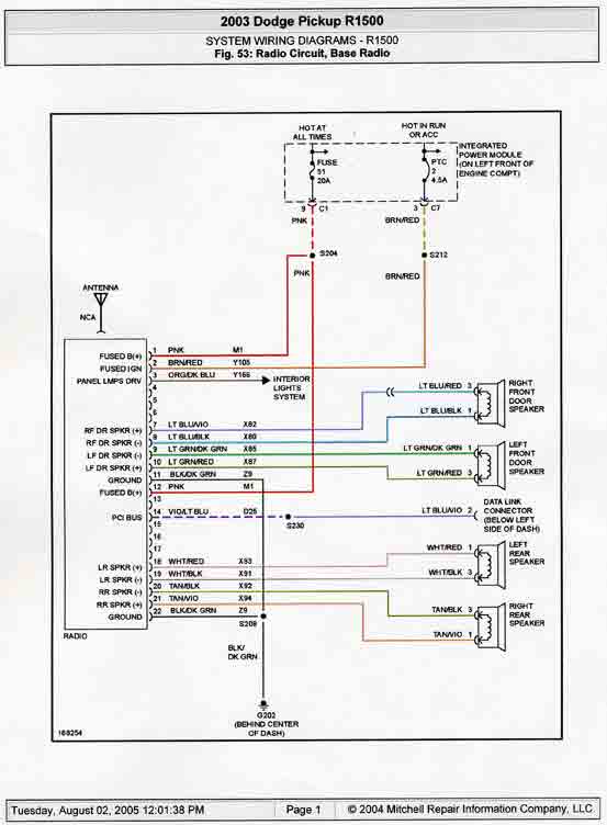 2003 Dodge Ram 2500 Stereo Wiring Harness Diagram Search Best 4K