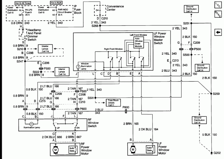 2003 Chevy Silverado Power Window Wiring Diagram