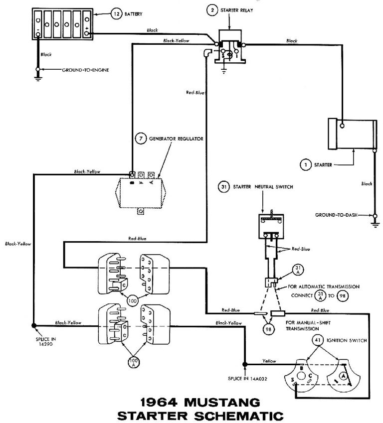 1968 Mustang Neutral Safety Switch Wiring Diagram