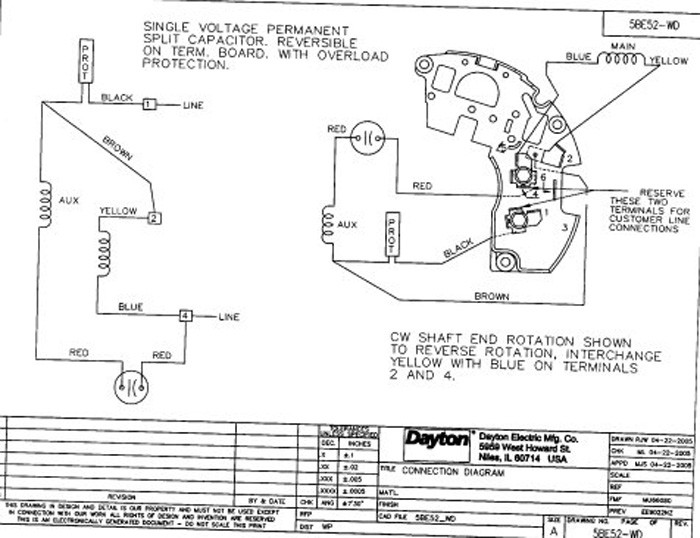 Dayton 6A855 Wiring Diagram
