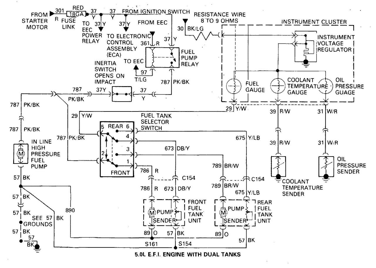 HELP please, confused about 1988 Econoline fuel pump wiring schematic