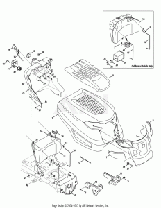 Troy Bilt 13AV60KG011 Bronco (2009) Parts Diagram for Hood & Dash Assembly