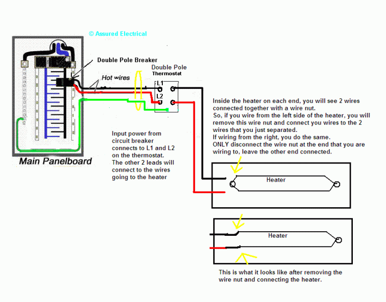 Baseboard Heater With Thermostat Wiring Diagram