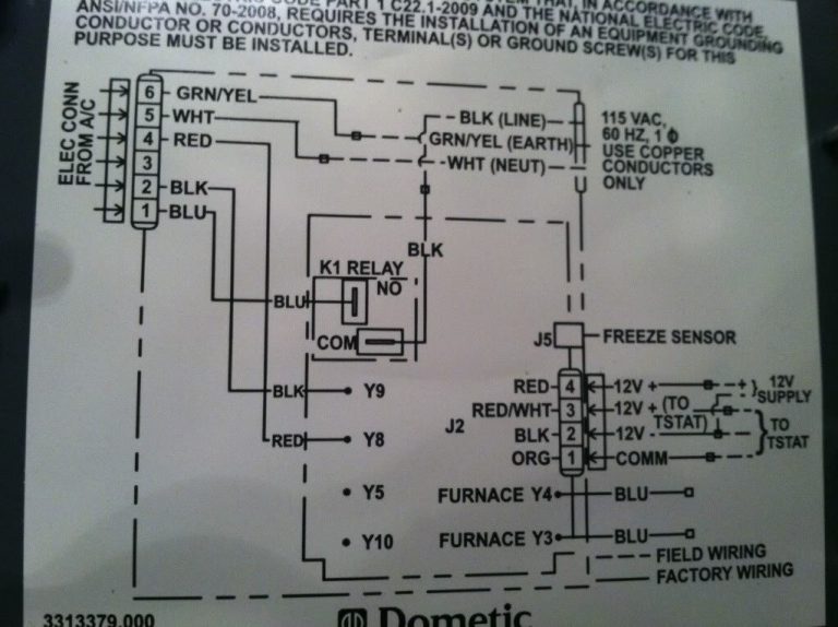 Dometic Single Zone Thermostat Wiring Diagram