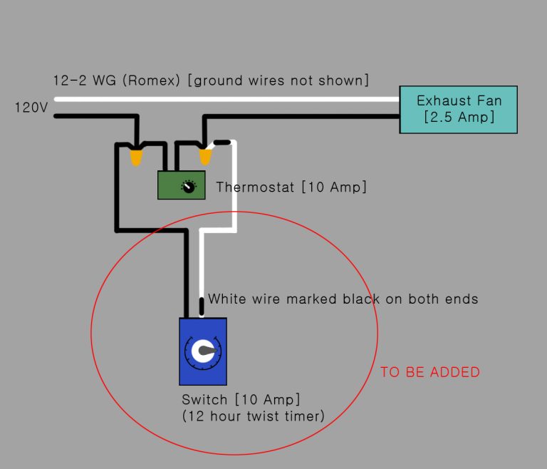 Exhaust Fan Thermostat Wiring Diagram