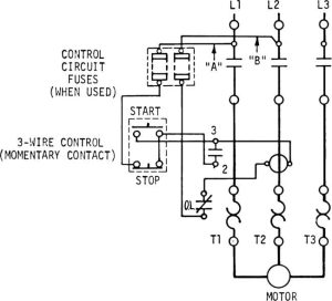 3 Wire Start Stop WiringDiagram Elec Eng World Electrical circuit