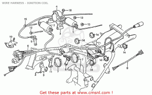 Honda Cx500 1980 (a) England Wire Harness Ignition Coil schematic